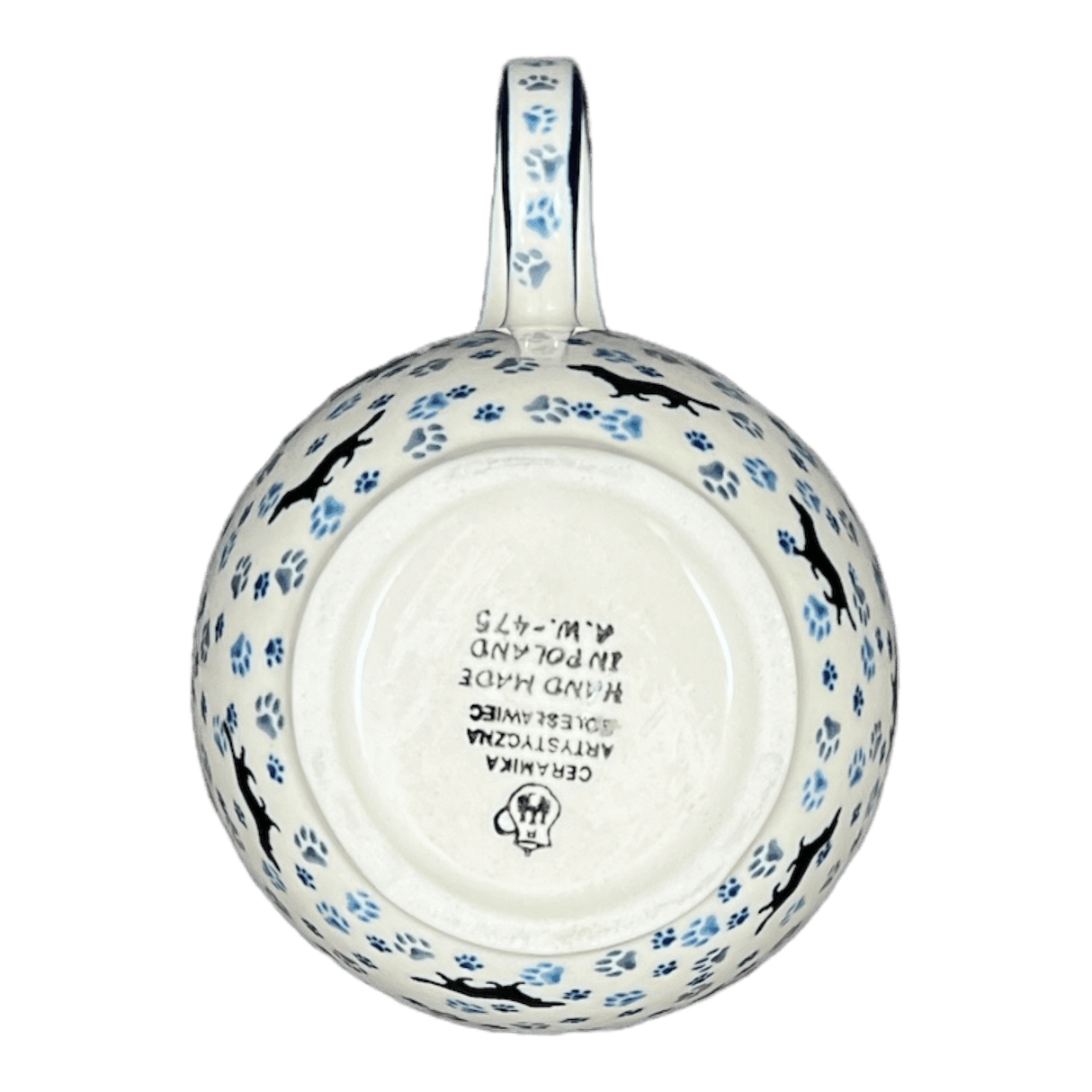 Bowl, Round, Loop Handle, 16 oz in "Wiener Dog Delight" by Ceramika Artystyczna | A845-2151X