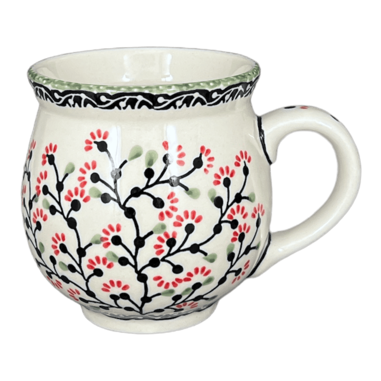 Mug, Belly Mug, 16 oz Large in "Cherry Blossoms" by Manufaktura | K068S-DPGJ