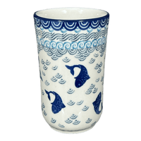 A picture of a Polish Pottery CA 12 oz. Tumbler (Koi Pond) | A076-2372X as shown at PolishPotteryOutlet.com/products/c-a-12-oz-tumbler-koi-pond-a076-2372x