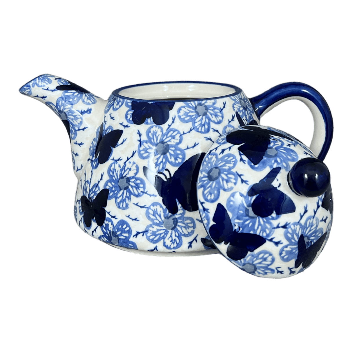 Teapot, 0.9 Liter in "Blue Butterfly" by Manufaktura | C005U-AS58