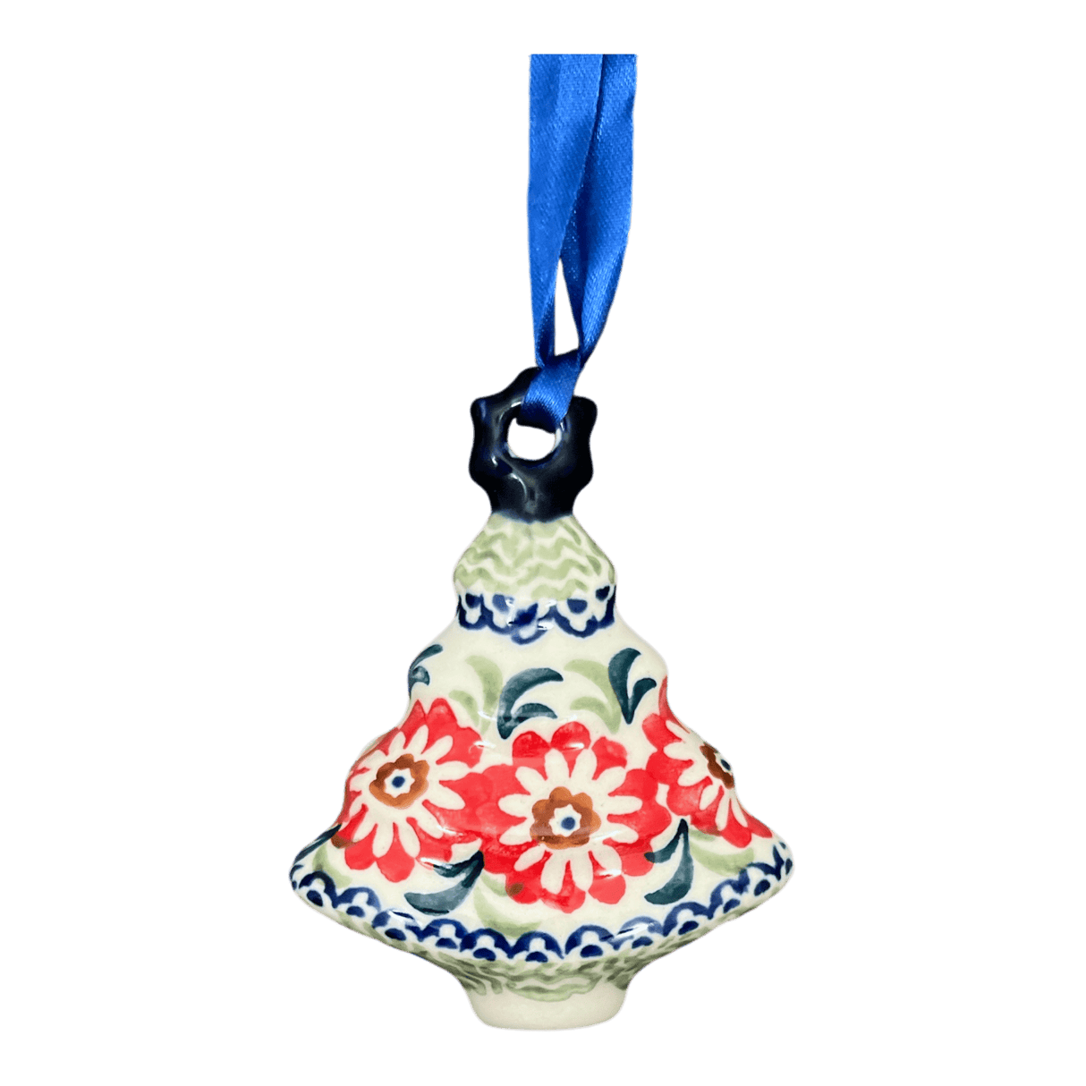 Ornament, Christmas Tree, 3" in "Woven Reds" by Manufaktura | K008T-P181