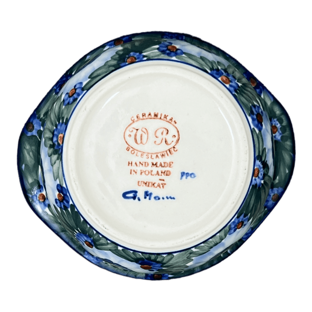 Bowl, Round, Soup, 7.25" x 6.25", WR (WR51B) in "Impressionist's Dream" by W.R. Ceramika | WR51B-AB3