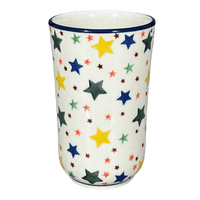 A picture of a Polish Pottery CA 12 oz. Tumbler (Star Shower) | A076-359X as shown at PolishPotteryOutlet.com/products/c-a-12-oz-tumbler-star-shower-a076-359x