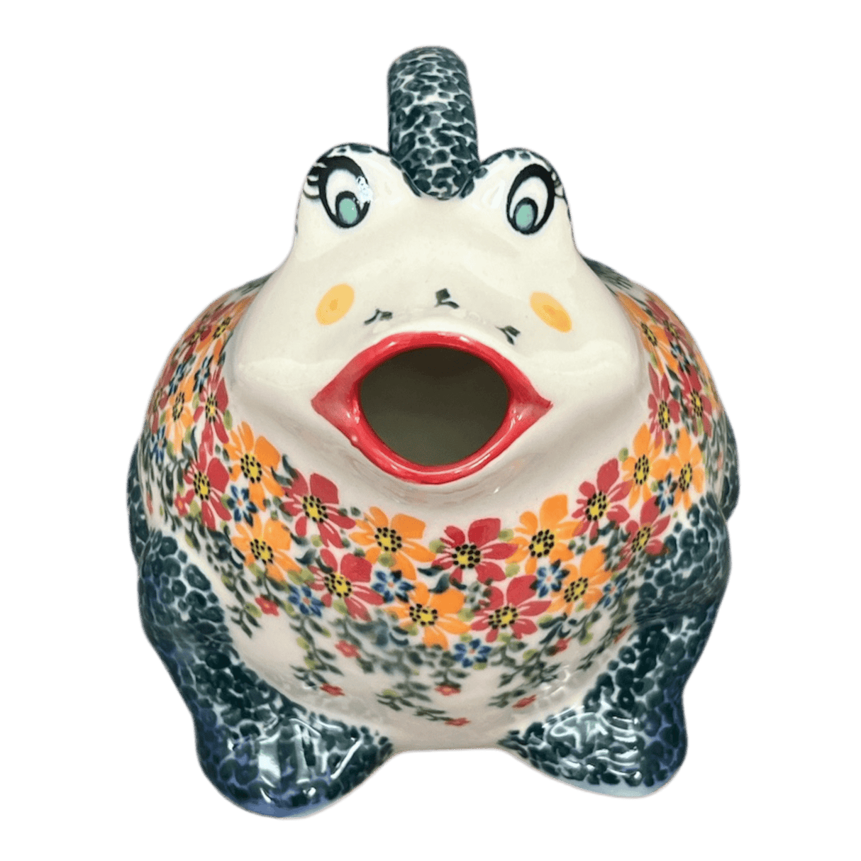 Watering Can, Frog, 40 oz in "Red & Orange Dream" by Galia | GZW23-UHP