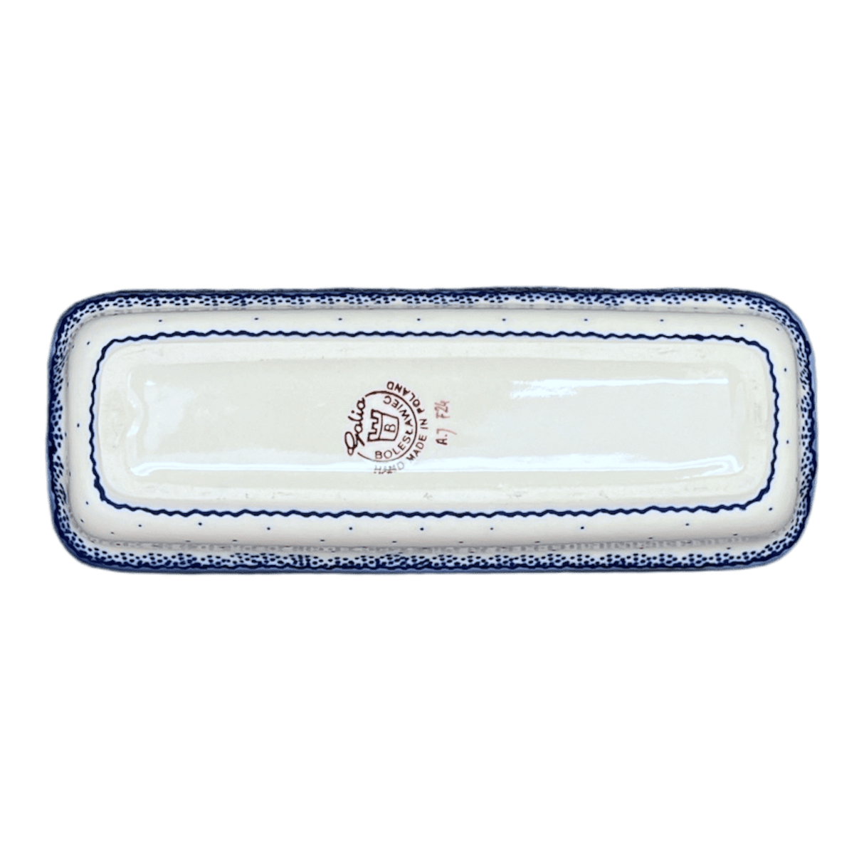 Corn Holder, 9" x 3.5" in "Blue Speckled" by Galia | GPK03-PKN