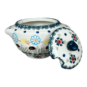 Polish Pottery 3" Sugar Bowl (Lady Bugs) | C003T-IF45 Additional Image at PolishPotteryOutlet.com