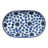 Polish Pottery 7" x 11" Oval Roaster (Blossoms & Berries) | WR13B-AW1 at PolishPotteryOutlet.com