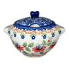 Polish Pottery 3" Sugar Bowl (Mediterranean Blossoms) | C003S-P274 at PolishPotteryOutlet.com