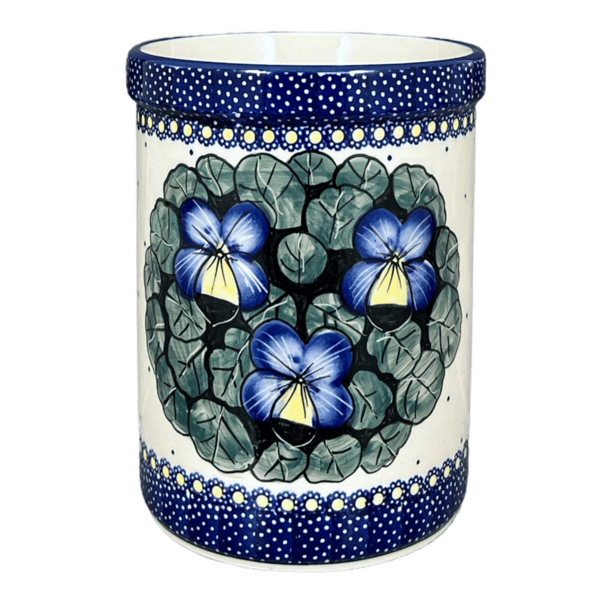 Utensil Holder, 7" in "Pansies" by Manufaktura | P082S-JZB