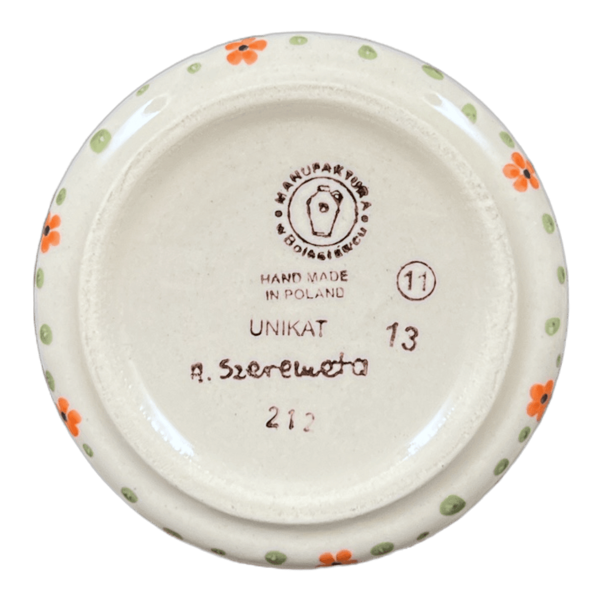 Butter Crock, 4.5" in "Peach Blossoms" by Manufaktura | M136S-AS46