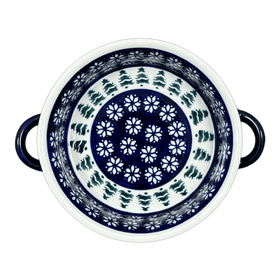 Polish Pottery Zaklady 7.5" Round Stew Dish (Floral Pine) | Y1454A-D914 Additional Image at PolishPotteryOutlet.com