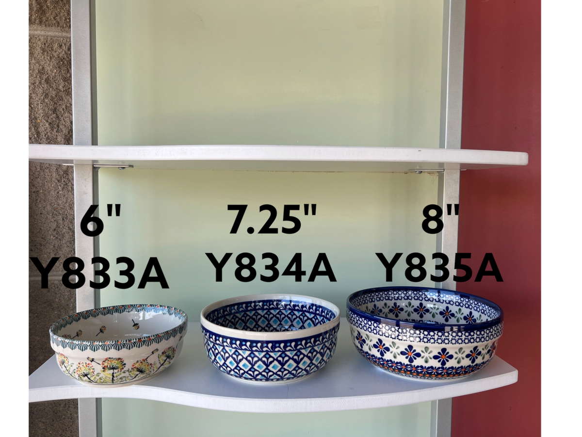 Bowl, Round, Magnolia, 6" in "Floral Swallows" by Zaklady | Y833A-DU182