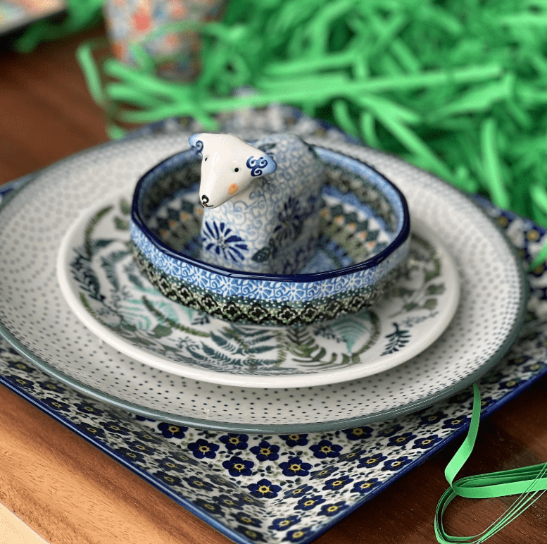 Bowl, Multiangular, 5" in "Peacock" by Manufaktura | M058T-54
