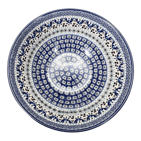 Polish Pottery C.A. 9" Kitchen Bowl (Blue Ribbon) | A056-1026X Additional Image at PolishPotteryOutlet.com