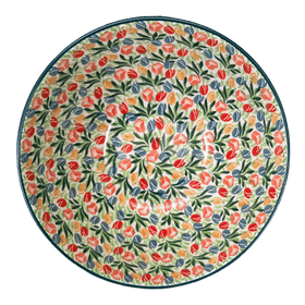 Polish Pottery CA 9" Kitchen Bowl (Tulip Burst) | A056-U4226 Additional Image at PolishPotteryOutlet.com