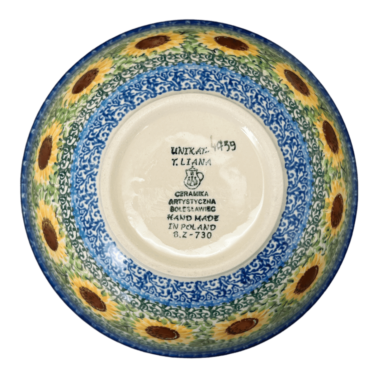 Bowl, Round, Kitchen, 7.75" in "Sunflowers" by Ceramika Artystyczna | A057-U4739