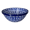 Polish Pottery CA 6.75" Kitchen Bowl (Wavy Blues) | A058-905X at PolishPotteryOutlet.com