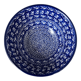Polish Pottery CA 6.75" Kitchen Bowl (Wavy Blues) | A058-905X Additional Image at PolishPotteryOutlet.com