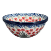 Polish Pottery CA 5.5" Kitchen Bowl (Red Aster) | A059-1435X at PolishPotteryOutlet.com
