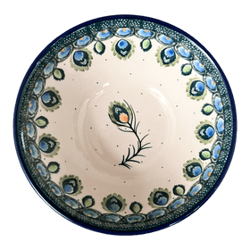 Polish Pottery C.A. 5.5" Kitchen Bowl (Peacock Plume) | A059-2218X Additional Image at PolishPotteryOutlet.com