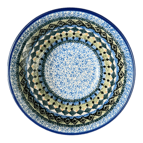 Polish Pottery CA 5.5" Kitchen Bowl (Aztec Blues) | A059-U4428 Additional Image at PolishPotteryOutlet.com