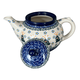 Polish Pottery CA 40 oz. Teapot (Frog Prince) | A060-U9969 Additional Image at PolishPotteryOutlet.com