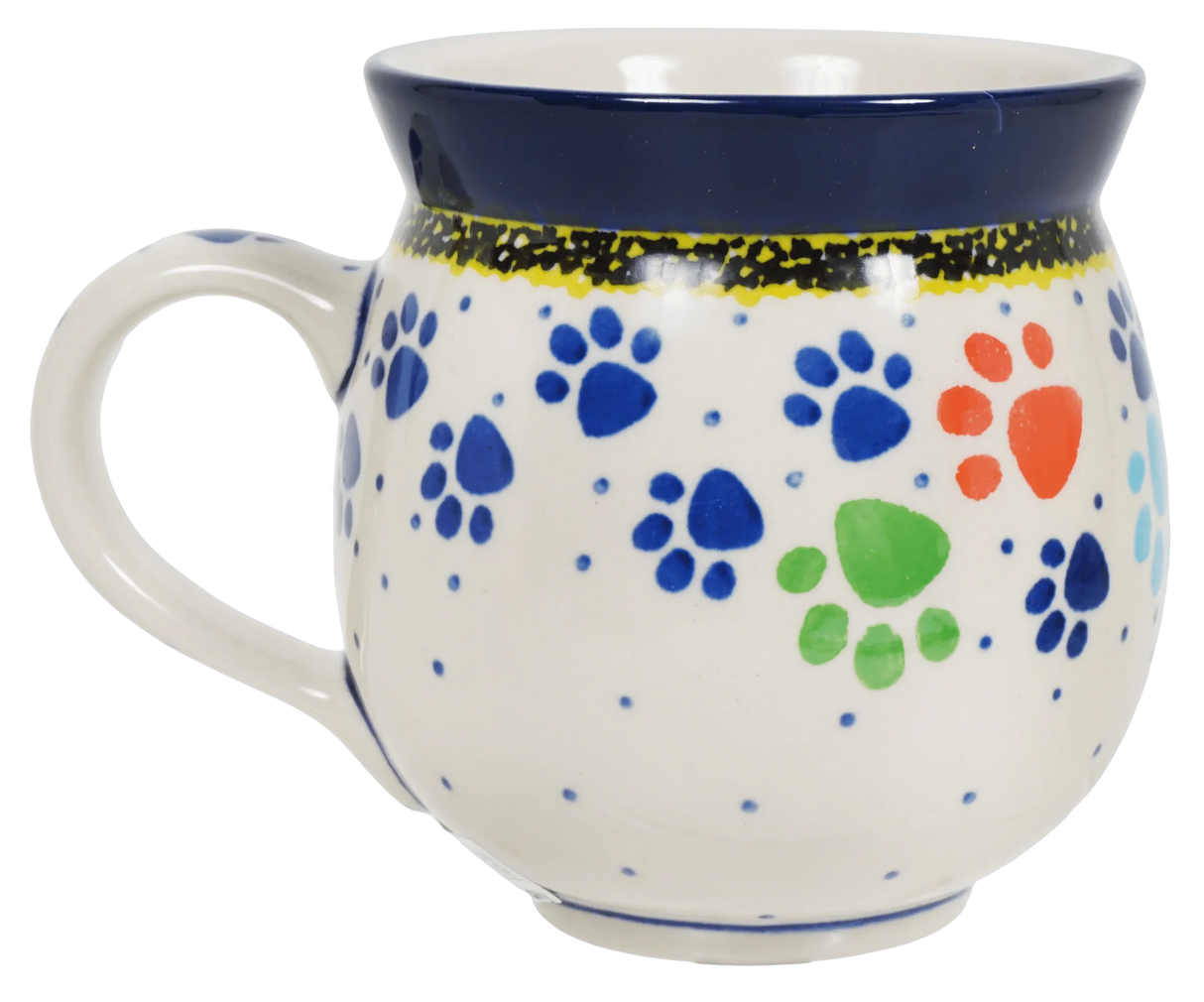 Mug, Belly Mug, 12 oz Medium in "Paw Parade" by Ceramika Artystyczna | A070-1769X