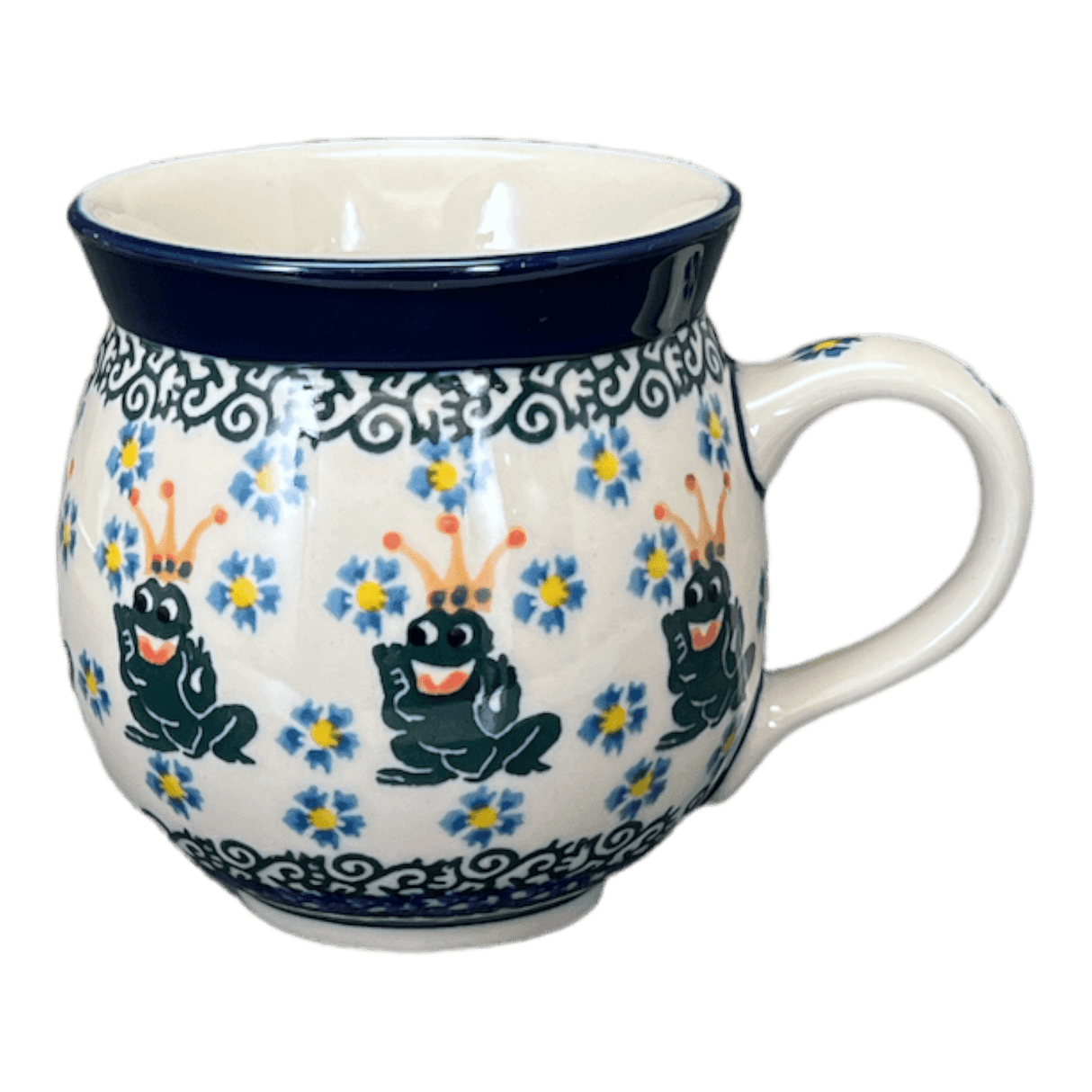 Mug, Belly Mug, 12 oz Medium in "Frog Prince" by Ceramika Artystyczna | A070-U9969