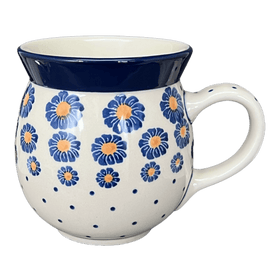 Polish Pottery CA 16 oz. Belly Mug (Daisy Craze) | A073-1571X Additional Image at PolishPotteryOutlet.com