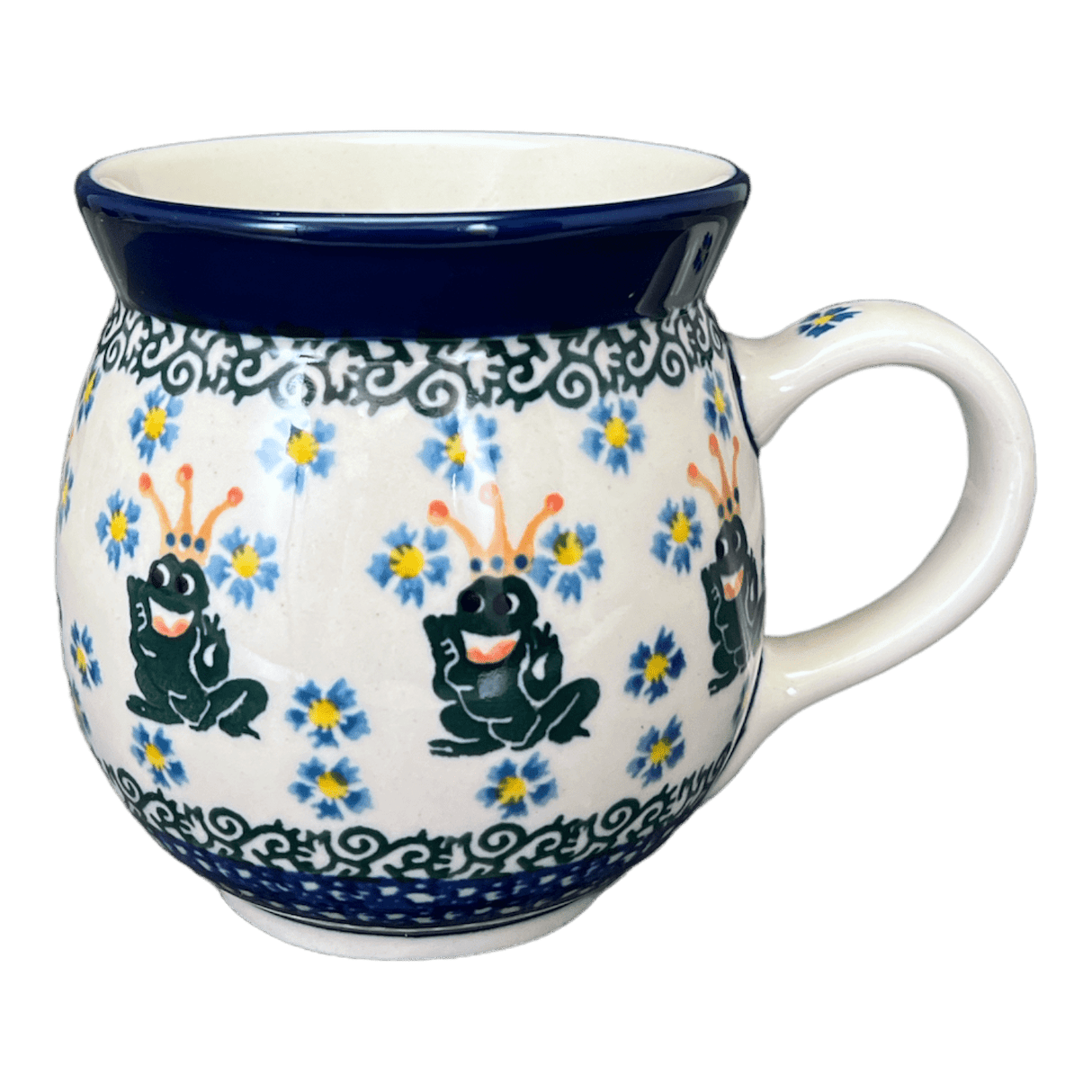 Mug, Belly Mug, 16 oz Large in "Frog Prince" by Ceramika Artystyczna | A073-U9969