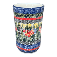 A picture of a Polish Pottery CA 12 oz. Tumbler (Beautiful Bouquet) | A076-U4616 as shown at PolishPotteryOutlet.com/products/12-oz-tumbler-beautiful-bouquet-a076-u4616