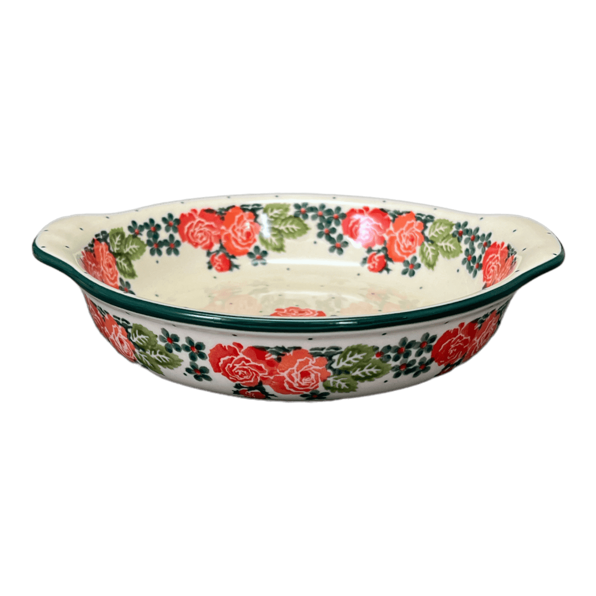 Casserole, Round, Small, 6.5" x 7.25" in "Classic Rose" by Ceramika Artystyczna | A142-2120Q
