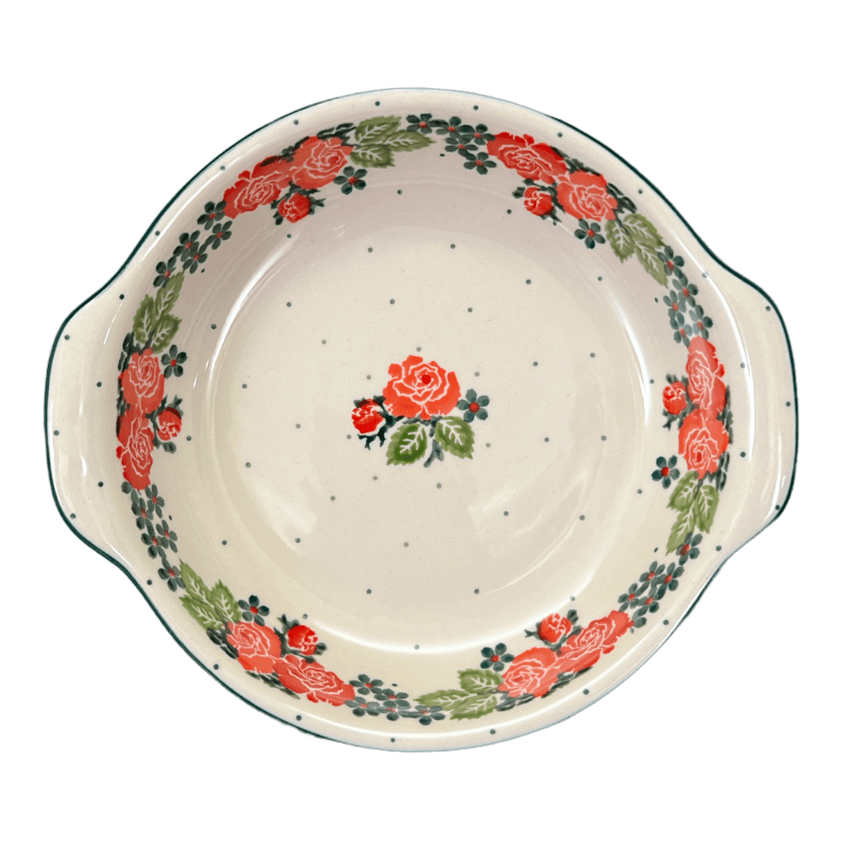 Casserole, Round, Small, 6.5" x 7.25" in "Classic Rose" by Ceramika Artystyczna | A142-2120Q