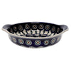 Polish Pottery CA Small Round Casserole (Peacock) | A142-54 at PolishPotteryOutlet.com