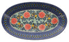 Polish Pottery C.A. 17.5" Oval Platter (Regal Roosters) | A200-U2617 at PolishPotteryOutlet.com