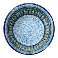 A picture of a Polish Pottery CA 6.25" Bowl (Aztec Blues) | A209-U4428 as shown at PolishPotteryOutlet.com/products/6-25-bowl-aztec-blues-a209-u4428