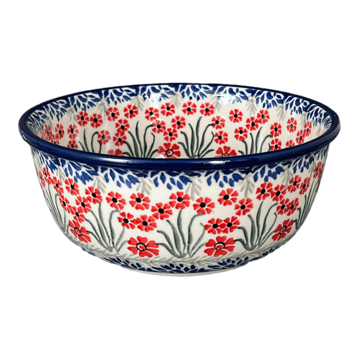Bowl, Round, 7.75" in "Red Aster" by Ceramika Artystyczna | A211-1435X