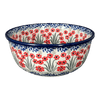 Polish Pottery CA 7.75" Bowl (Red Aster) | A211-1435X at PolishPotteryOutlet.com