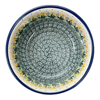 A picture of a Polish Pottery CA 7.75" Bowl (Daffodils in Bloom) | A211-2122X as shown at PolishPotteryOutlet.com/products/7-75-bowl-daffodils-in-bloom-a211-2122x