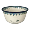 Polish Pottery CA 12.5" Bowl (Peacock Plume) | A213-2218X at PolishPotteryOutlet.com