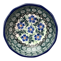 A picture of a Polish Pottery CA Multangular Bowl (Clematis) | A221-1538X as shown at PolishPotteryOutlet.com/products/5-multiangular-bowl-clematis-a221-1538x