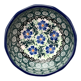 Polish Pottery CA Multangular Bowl (Clematis) | A221-1538X Additional Image at PolishPotteryOutlet.com