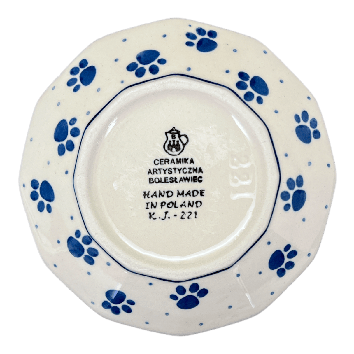 Bowl, Multiangular, 5" in "Paw Parade" by Ceramika Artystyczna | A221-1769X