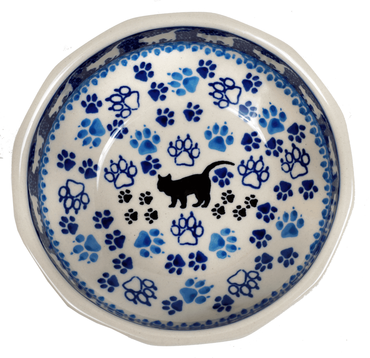 Bowl, Multiangular, 5" in "Cat Tracks" by Ceramika Artystyczna | A221-1771