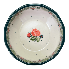Polish Pottery CA Multangular Bowl (Classic Rose) | A221-2120Q Additional Image at PolishPotteryOutlet.com