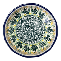 A picture of a Polish Pottery CA Multangular Bowl (Daffodils in Bloom) | A221-2122X as shown at PolishPotteryOutlet.com/products/5-multiangular-bowl-daffodils-in-bloom-a221-2122x