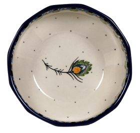 Polish Pottery CA Multangular Bowl (Peacock Plume) | A221-2218X Additional Image at PolishPotteryOutlet.com