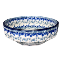 A picture of a Polish Pottery C.A. Multangular Bowl (Koi Pond) | A221-2372X as shown at PolishPotteryOutlet.com/products/5-multiangular-bowl-koi-pond-a221-2372x