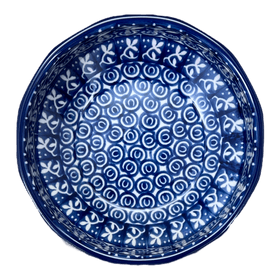 Polish Pottery CA Multangular Bowl (Wavy Blues) | A221-905X Additional Image at PolishPotteryOutlet.com