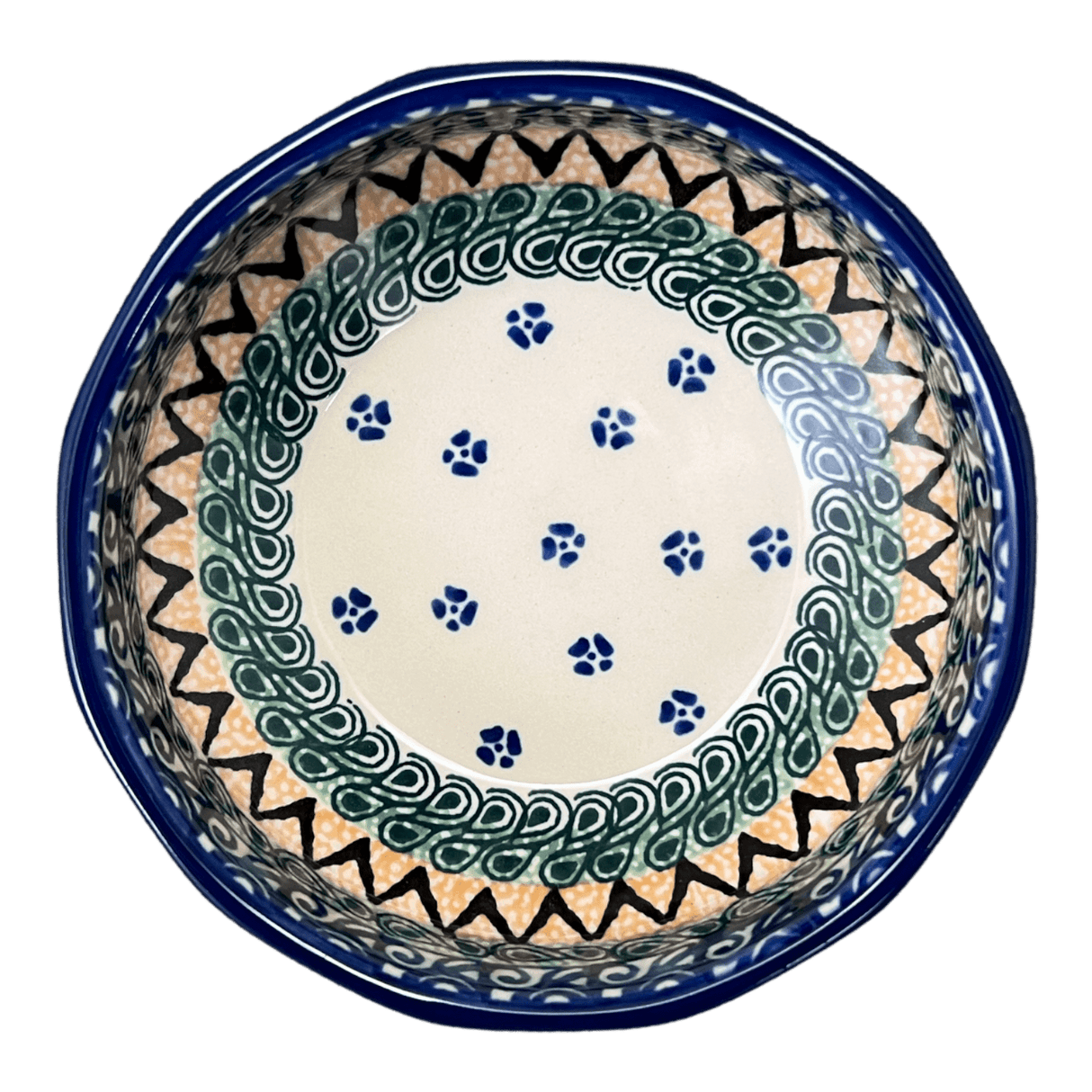 Bowl, Multiangular, 5" in "Aztec Paws" by Ceramika Artystyczna | A221-945X